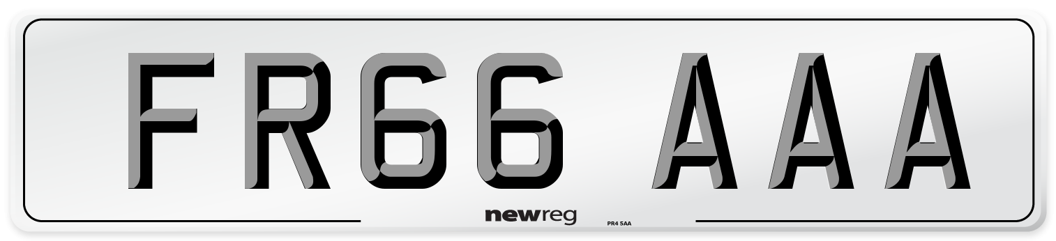FR66 AAA Number Plate from New Reg